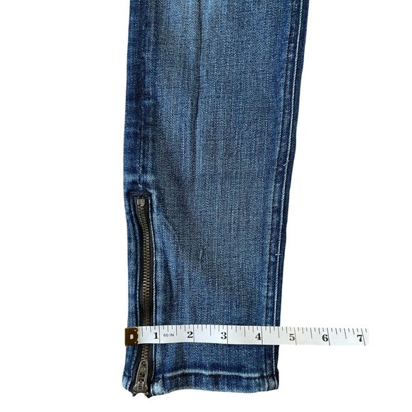 Rag & Bone Skinny Ankle Jeans, Zipper Detail, Stretch, Medium Wash - Size 26 - Picture 11 of 16